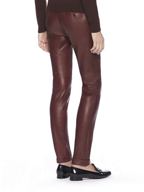 gucci leather pants womens